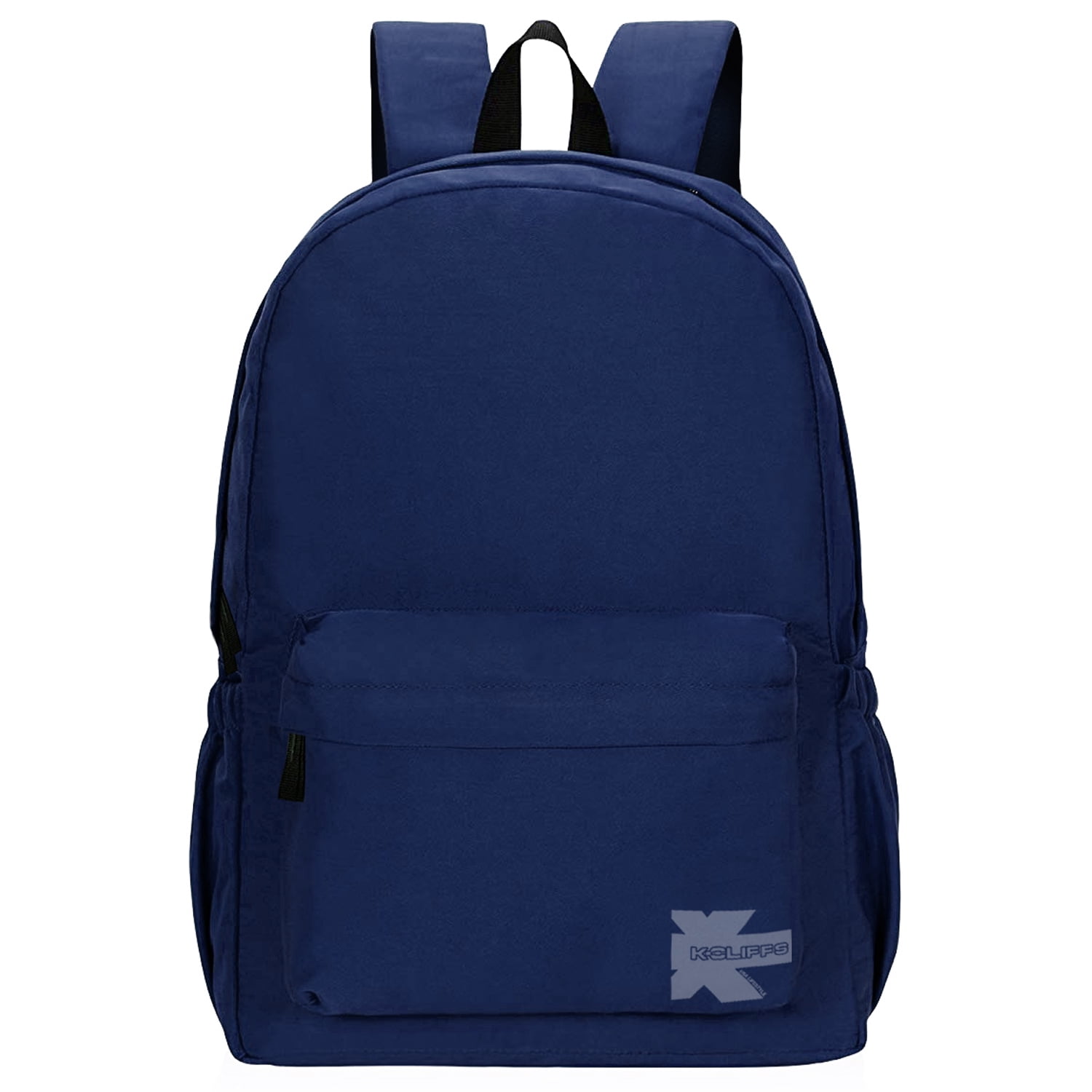 K-Cliffs Unisex Classic 18" School Backpack Lightweight, Water Resistant Durable Daypack Navy, Teen-Adult