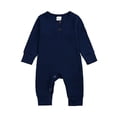 thumbnail image 7 of Infant Boys Girls Romper Fall Outfits, Newborn Baby Jumpsuit Romper, Cotton Knit Long Sleeve Button Overalls Bodysuits Baby Clothes for Boys and Girls, 7 of 7