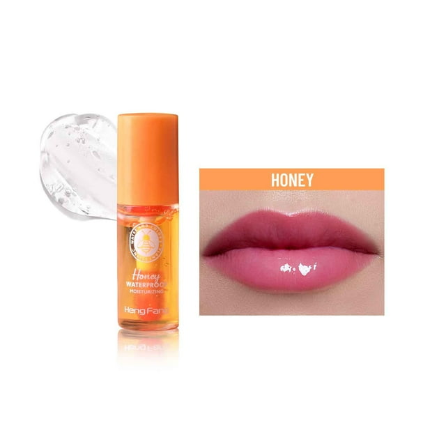 Pisexur Belleza Maquillaje Aceite labial que cambia de temperatura Aceite labial que cambia de color Aceite labial de melocotón, miel y aloe Aceite labial hidratante 3,5 mlpara mujeres y hombres