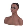 thumbnail image 2 of Busto de cabeza de maniquí femenino, soporte para pelucas, estante de exhibición con maquillaje, cabeza de maniquí multifuncional, soporte para peluca, 2 of 8