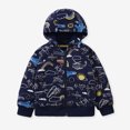 thumbnail image 2 of Boys Hooded Jackets Size 10-12 Kids Toddler Baby Boys Autumn Winter Shirt Jacket Cotton Long Sleeve Boys Hoodie Coat Clothes Outwear Dark Blue, 18-24 Months, 2 of 6