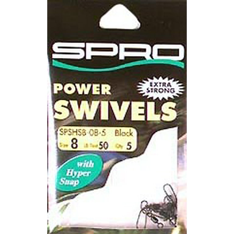 Spro Hyper Snap Power Swivel SPSHSB-08-5 size 8 QTY 5 Black Ultralight Size  50lb