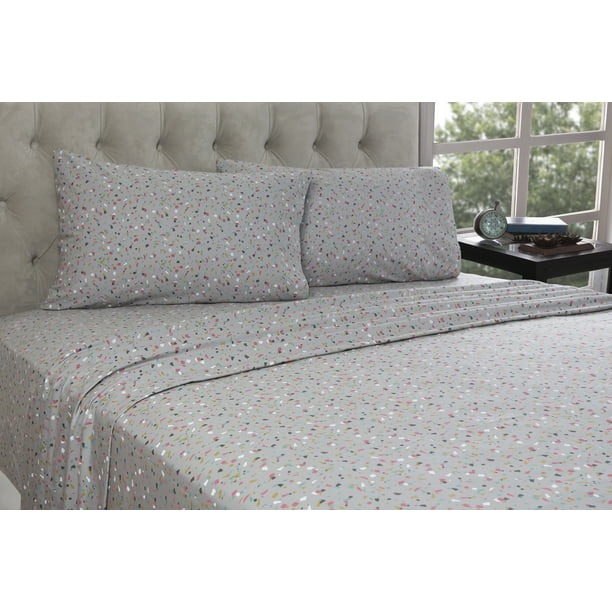 Mainstays 100 Cotton Percale Printed Sheet Set, Abstract Geometric