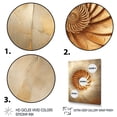 thumbnail image 3 of Designart "Modern Marble Spiral in Gold and White II" Abstract Canvas Wall Art - Modern Gold Abstract Modern Spiral Living Room Canvas Art, 3 of 6