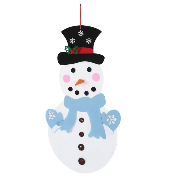 JUEGO DE MUñeco de Nieve de NaviDad de Fieltro Diy, decoración navideña para colgar en la pared para niños