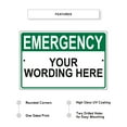 thumbnail image 2 of Emergency Your Wording Here Novelty Display Outdoor Indoor Unique Aluminum Metal Sign 8"x12", 2 of 4