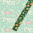 thumbnail image 2 of Vintage Recyclable Christmas Wrapping Paper Rolls, Brown Kraft Wrapping Paper with Red and Green Pattern, Holiday Gift Wrapping Paper Christmas Rolls, 27.6x20 inch, 1 sheet, 2 of 7