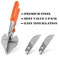 thumbnail image 4 of Multi Angle Miter Cutter Extra Blade 2 Pack | Universal Fit | Shear Hand Tool | Cuts From 45 To 135 Degrees | Stainless Steel Sharp Blades, 4 of 4
