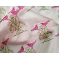 thumbnail image 4 of oneOone Silk Tabby Fabric Bird & Tree Block Printed Fabric 1 Yard 42 Inch Wide, 4 of 4