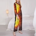 thumbnail image 3 of Sigee Tennis Ball On Fire And Water for Women’s Pajama Sets Long-Sleeved Pjs Sets for Women 2 piece Sleepwear-XX-Large, 3 of 7