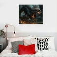 thumbnail image 4 of COMIO Wall Art for Living Room Dragon Canvas Paintings  Wall Artwork Prints for Wall Decor Black Art Wall Stretched Framed Canvas Wall Art Ready to Hang,, 4 of 4