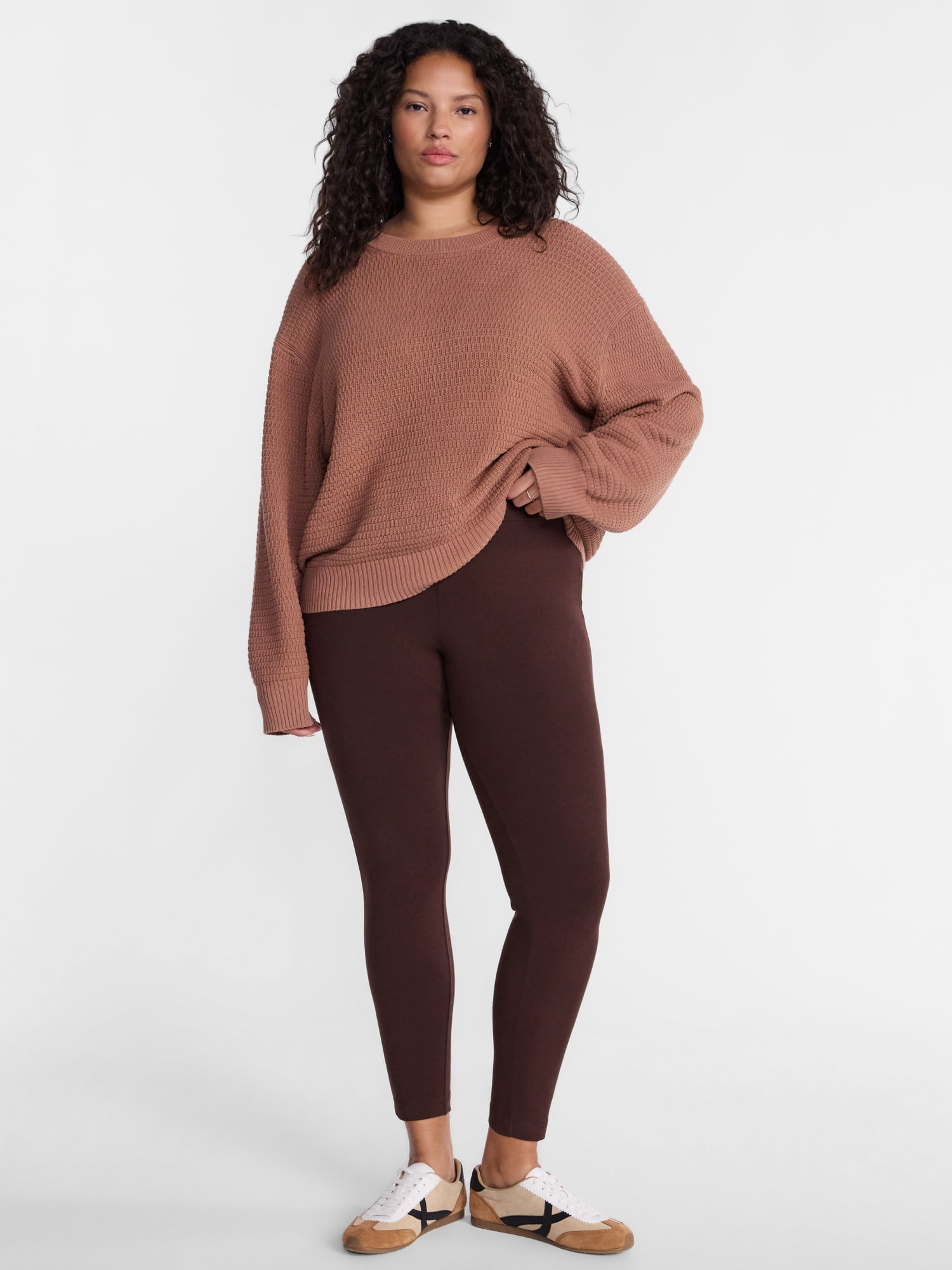 Terra & Sky Women's Plus High Waist Full Length Leggings, Sizes 0X-5X