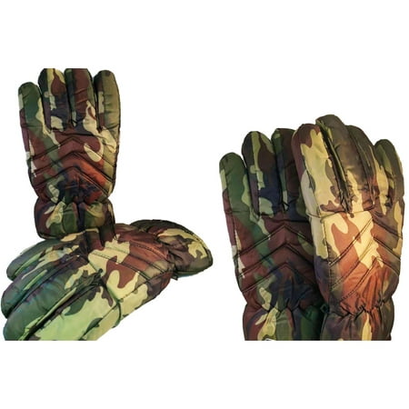 Camouflage Cold Weather Gloves Skiing Thermoblock