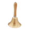 thumbnail image 4 of Campana de Mano de Latón Campana de Cena Campana de Servicio Campana Fuerte Mango de Madera Campana de Llamada Manual Portátil para Servicio Bodas Bar 110 mm x 246 mm, 4 of 10