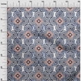 thumbnail image 2 of oneOone Cotton Jersey Navy Blue Fabric Diamond & Circles Geometric Sewing Fabric By The Yard Printed Diy Clothing Sewing Supplies 58 Inch Wide, 2 of 4