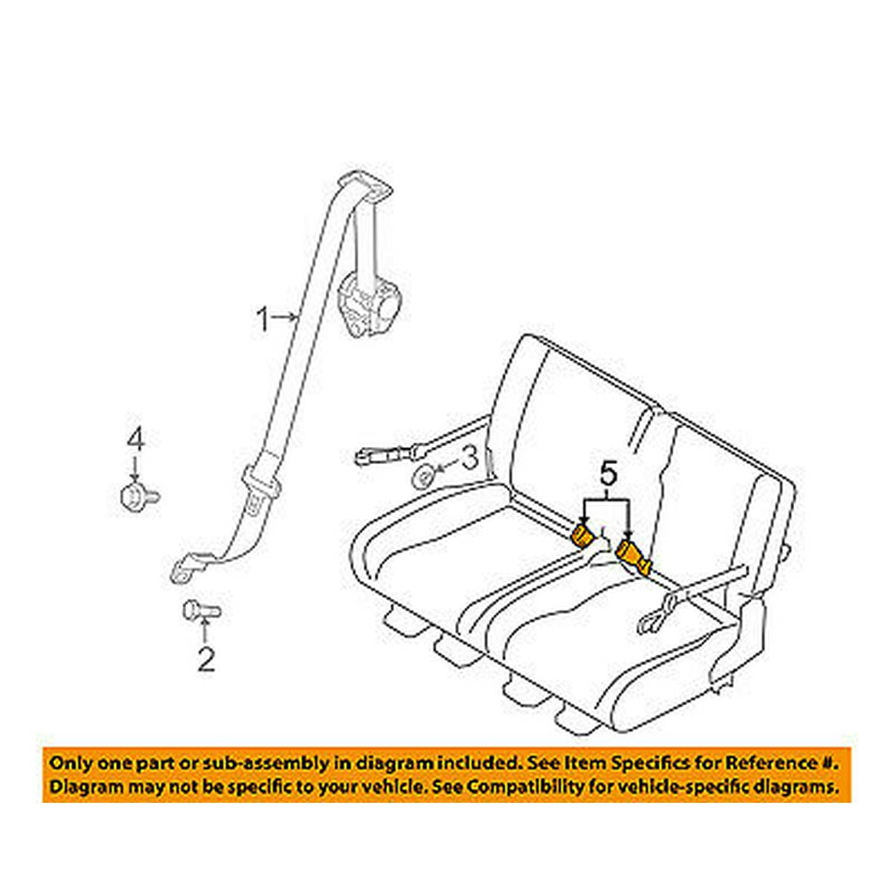 CHRYSLER OEM 0608 PT Cruiser Rear Seat BeltsOuter Buckle ZF421K5AB