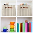 thumbnail image 6 of Yayeee Canvas Storage Basket with Handles for Shelves Fabric Bins Closet Organizer, Soft Brown Abstract Pattern, 6 of 8