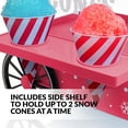 thumbnail image 4 of Nostalgia SCM525RD Vintage Countertop Snow Cone Maker Makes 20 ICY Treats Includes 2 Reusable Plastic Cups & Ice Scoop, Regular, Red, 4 of 5