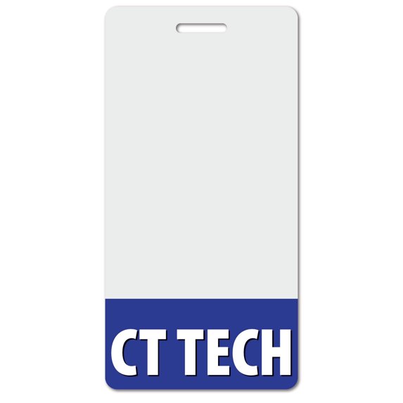CT-TECH Heavy Duty Vertical Navy Blue (50 pack) - Spill & Tear Proof Cards - 2 Sided USA Printed Quick Role Identifier ID Tag Backer by BadgeZoo