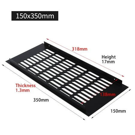 

Girlsshop 150mm Aluminium Rectangular Cabinet Wardrobe Air Vent Grille Ventilation-Cover