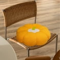 thumbnail image 6 of Pumpkin Shaped Futon Cushion 17.71x17.71x4.72in Thickened Seat Pad with Flock Cover, Multi-Functional Back Support Pillow for Living Room Bedroom Sofa(Yellow), 6 of 6