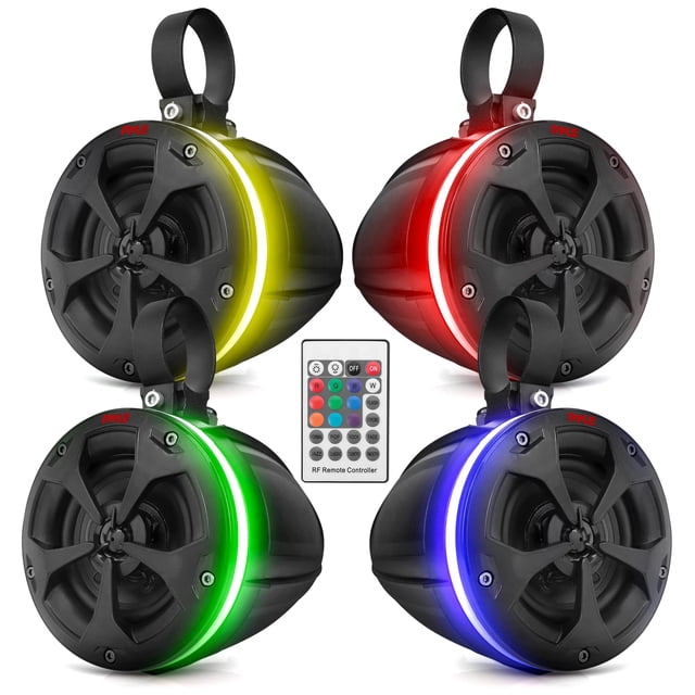 Altavoz Pyle, impermeable, todoterreno, 2 vías, 800 W, 10 cm, grado marino