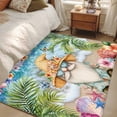 thumbnail image 5 of Summer Gnome Washable Area Rugs 2.7'x5', Starfish Shell Butterfly Low Pile Throw Living Room Rug Non-Slip Sturdy Edge Binding Carpet for Indoor Entryway Bedside Kitchen, 5 of 9