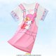 thumbnail image 1 of Pijamas infantiles de verano para niñas, lindos pijamas de manga corta con cuello redondo de dibujos animados, ropa de hogar holgada y delgada para niñas de talla mediana y niños mayores, 1 of 2