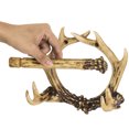 thumbnail image 3 of MyGift Resin Single Toilet Paper Roll Holder with Deer Antler Design, Wall Mounted, 3 of 5