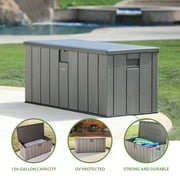 Lifetime New Outdoor Polyethylene Deck Box and Bench 150 Gal. Capacity, Brown (60251)