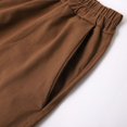 thumbnail image 3 of Conjunto de camisa y pantalones de lino de verano para mujer: corte holgado, color liso, manga larga, conjunto informal de dos piezas, 3 of 7