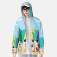 thumbnail image 2 of Balery Gnomes On The Beach Sudadera ligera de manga larga con capucha y protección solar UPF 50+ para hombre y mujer, ideal para pesca y running-Large, 2 of 7