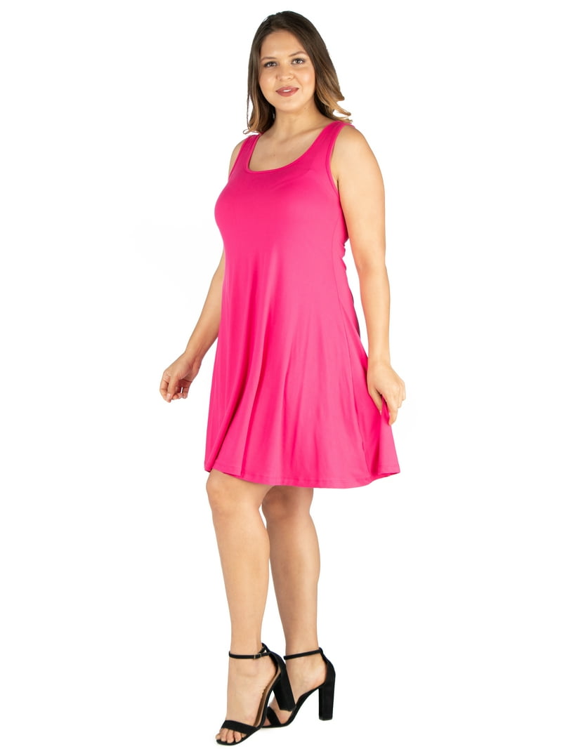 slim fit dress slacks Pink Fit And Flare Dress Short Sleeve