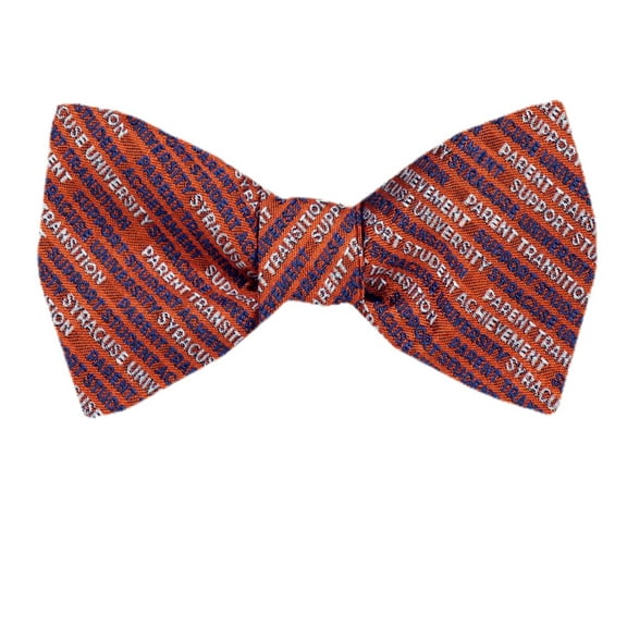 Mens Orange Silk Self Tie Bow Tie
