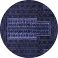 thumbnail image 1 of Ahgly Company Indoor Round Southwestern Blue Country Area Rugs, 4' Round, 1 of 4