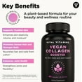 thumbnail image 3 of Vital Vitamins Vegan Collagen Booster - with Hyaluronic Acid - Hair, Skin, Nails & Joints - 60 Ct, 3 of 8