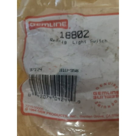 Gemline Refrigerator Light Switch 18802