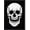 Black, Pattern 1, variant on ODIKA 4'x6' Machine Washable Non-Slip Area Rug, Spooky Skeleton Welcome Doormat With Haunting Face High Traffic Rug, Black, 620205