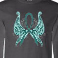 thumbnail image 4 of Inktastic Ovarian Cancer Awareness with Butterfly Ribbon Words Long Sleeve T-Shirt, 4 of 5
