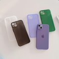 thumbnail image 5 of Funda de teléfono ultradelgada, suave, transparente y mate para iPhone 15, 16 Pro Max, i 14 Plus, 11, 13, 12 Mini, transparente, color morado oscuro, 5 of 5