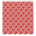 thumbnail image 3 of Ambesonne Strawberry Shower Curtain, Graphic Slices Print, 69"Wx84"L, Fern Green Vermilion, 3 of 3