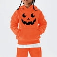 thumbnail image 2 of CPNG Girls and Boys Halloween Hoodies Long Sleeve Hooded Sweatshirt with Halloween Theme Print Loose Fit Casual Daily Pullovers Tops, 2 of 6