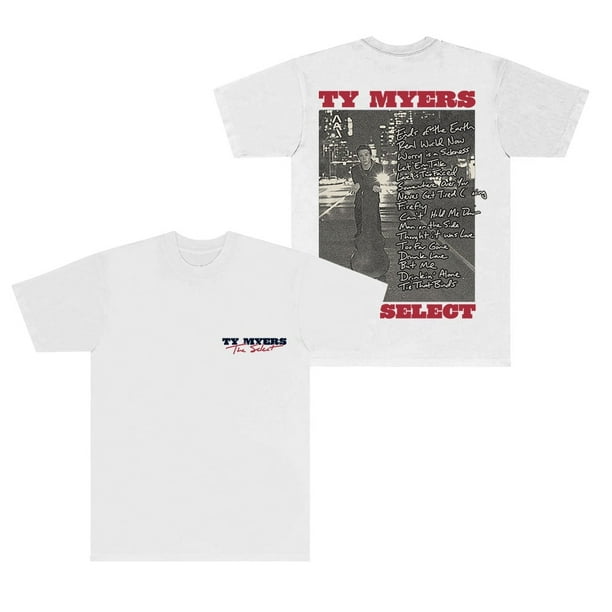 Ty Myers Playera Merch Gira 2025 Álbum La Selección Unisex Cuello Redondo Manga Corta
