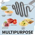 thumbnail image 2 of Zulay Kitchen Non-Scratch Potato Masher Kitchen Tool - Durable Stainless Steel Wrapped In Premium Silicone Mashed Potatoes Masher - Gray, 2 of 6
