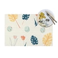 thumbnail image 4 of YFYANG Washable Heat-Resistant Placemats, 70% PVC/30% Polyester, Lovely Floral Pattern Kitchen Table Mat, 12" x 18" 4 Piece, 4 of 6