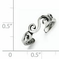 thumbnail image 2 of Beautiful Sterling Silver Antiqued Toe Ring, 2 of 2