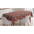 thumbnail image 1 of Ambesonne Hawaiian Tablecloth Rectangular Table Cover, Red Hibiscus Flowers, 52"x70", Multicolor, 1 of 3