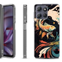 Shockproof Protective Phone Case for Motorola Moto G Play 2026, by OneToughShield - Koi Fish