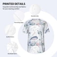 thumbnail image 5 of Fotbe Sea Animals Baseball Jersey Shirt for Men and Women, Casual Short Sleeves Button Down T-Shirt-XX-Large, 5 of 9