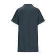 thumbnail image 6 of DDAPJ pyju Shirt Dresses for Women Casual Loose Fit Button Down Cuffed Short Sleeve Shirt Dress with Pockets Ventas Flash Hoy Navy XXL, 6 of 7
